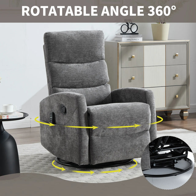 Heat Massage Recliner Chair With Swivel Rocker and Heat - Omega Lifestyles