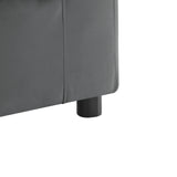 Plush Modern Armless Slipper Chair With Solid Wood Legs - Omega Lifestyles