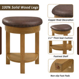 4-Piece Solid Wood Bar Table Set With Padded Stools - Omega Lifestyles