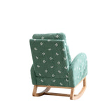 Green Boucle Foam Nursery Rocking Chair With Side Pocket - Omega Lifestyles