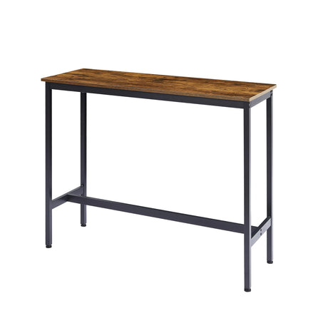 Rustic Brown Particleboard Bar Table Set With Stools - Omega Lifestyles