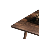 Modern Walnut MDF Dining Table Seats 4 - Omega Lifestyles