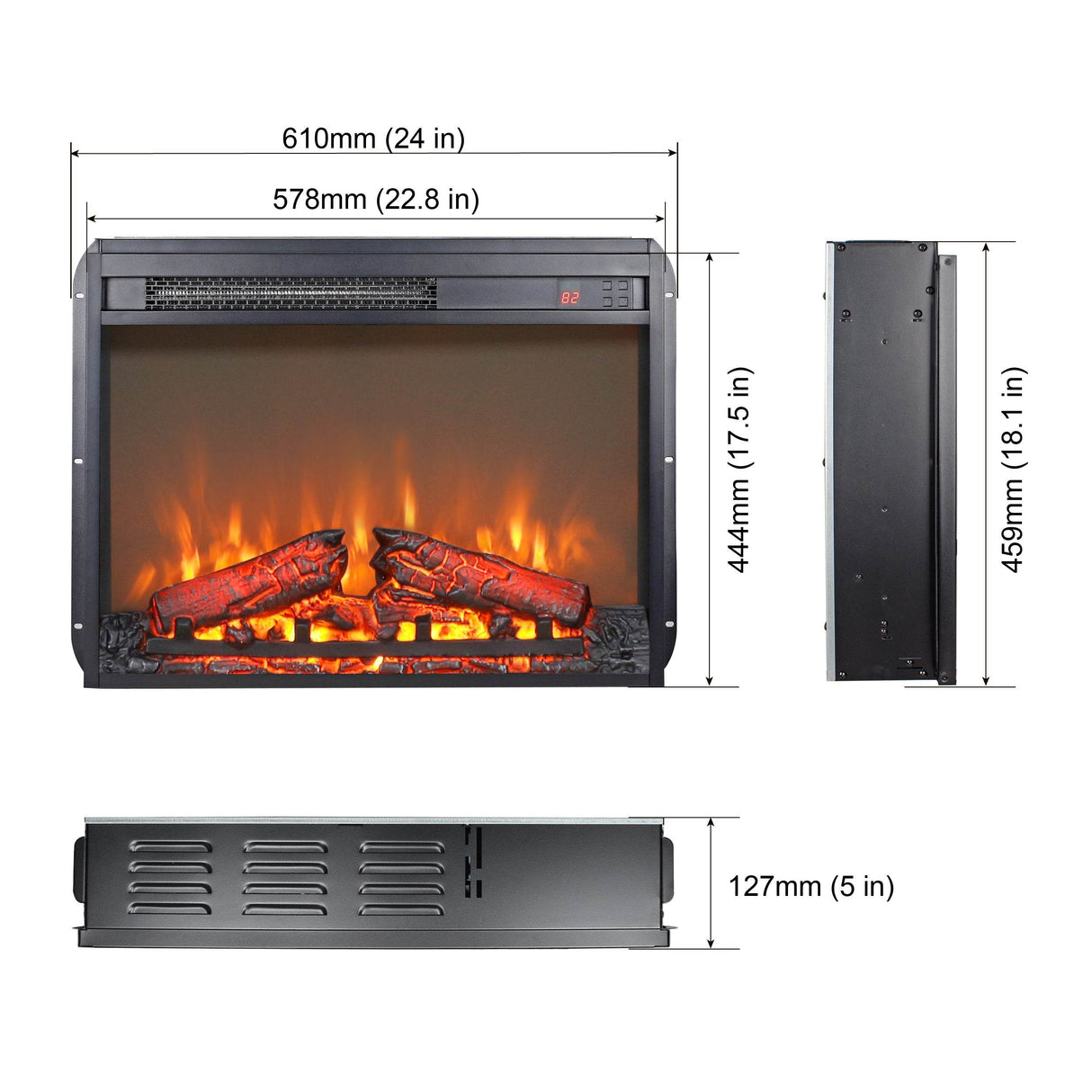 58-Inch Jasmine White Electric Fireplace TV Stand - Sleep Galleria