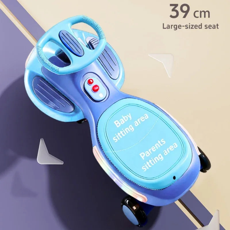 12V7 Electric Bluetooth Wiggle Car With LED Lights - Omega Lifestyles