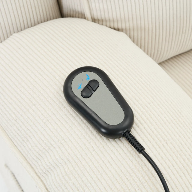 Ivory Remote-Controlled Heated Massage Assistive Recliner - Omega Lifestyles