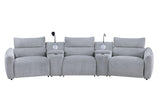 Fullar Modular Power Motion Sectional Sofa With Wireless Chargers And Speakers - Omega Lifestyles