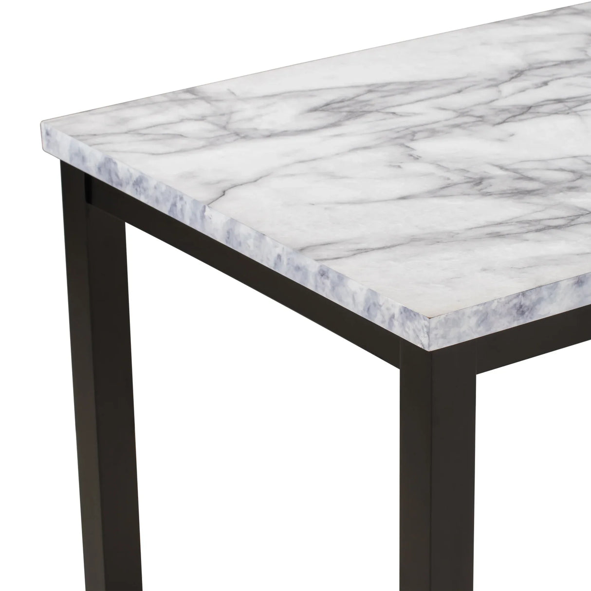 5-Piece Faux Marble Dining Table Set With Cushioned Chairs - Omega Lifestyles