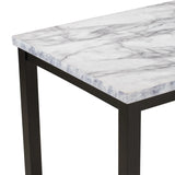 5-Piece Faux Marble Dining Table Set With Cushioned Chairs - Omega Lifestyles