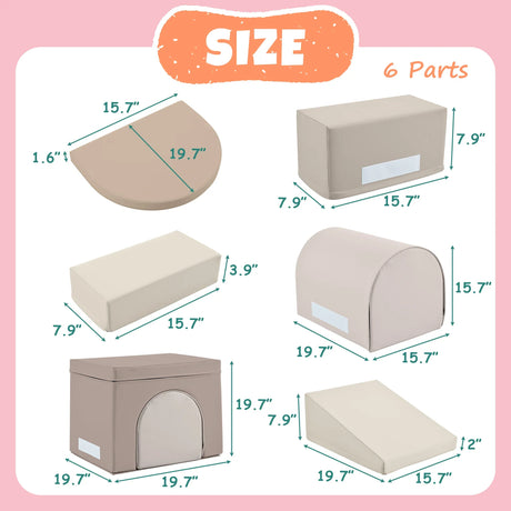 Colorful Soft Foam Climb and Crawl Playset for Toddlers - Omega Lifestyles