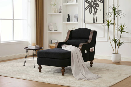 Oversized Chenille Fabric Recliner Lounge Chair with Storage - Omega Lifestyles