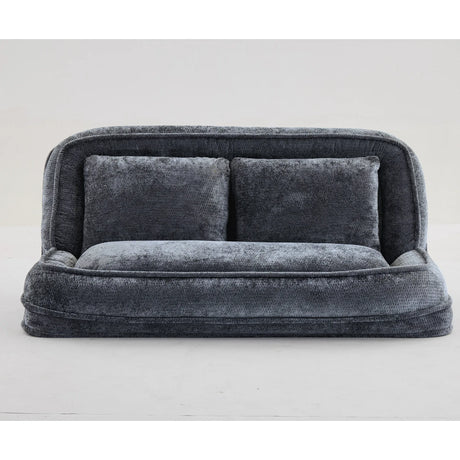 Convertible Adjustable Chenille Loveseat Lazy Sofa Bed - Omega Lifestyles