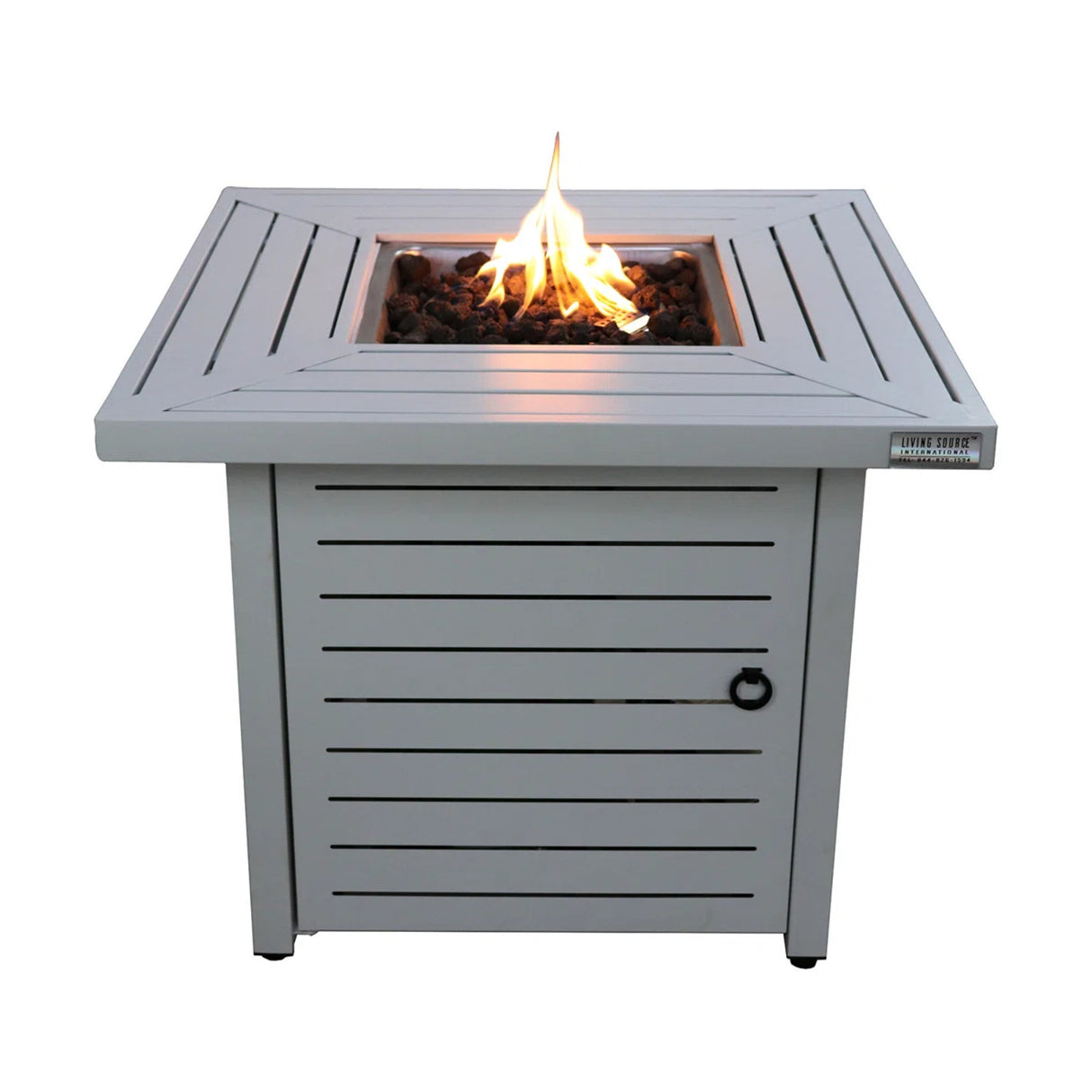 Modern Steel Propane Outdoor Fire Pit Table 40000 BTU