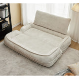 Medium-Soft Adjustable Loveseat Lazy Sofa With Chenille Upholstery - Omega Lifestyles