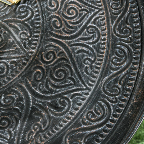 Pewter Metal 24-Inch Round Coffee Table - Omega Lifestyles