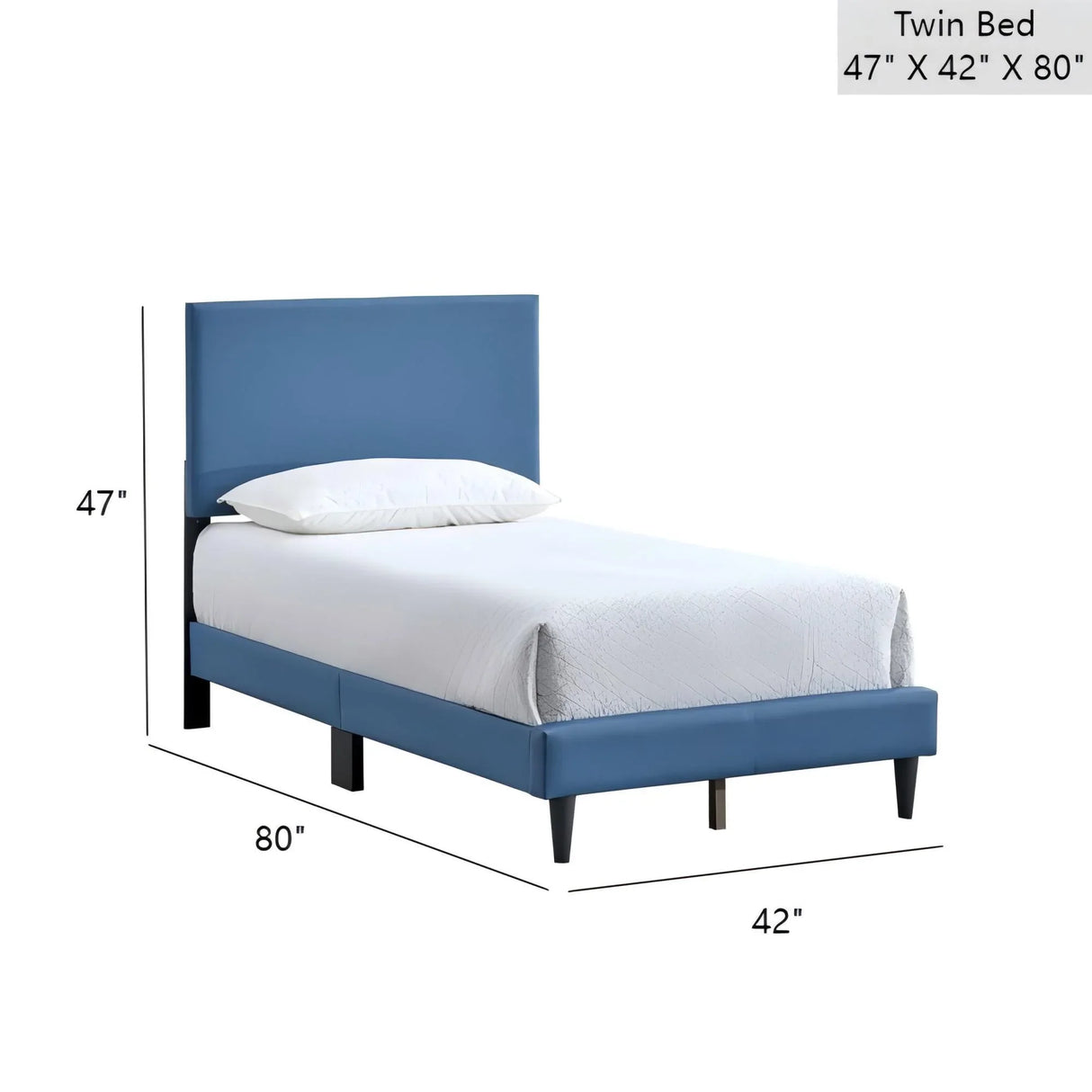 Twin Upholstered Adjustable Headboard Bed Frame - Omega Lifestyles
