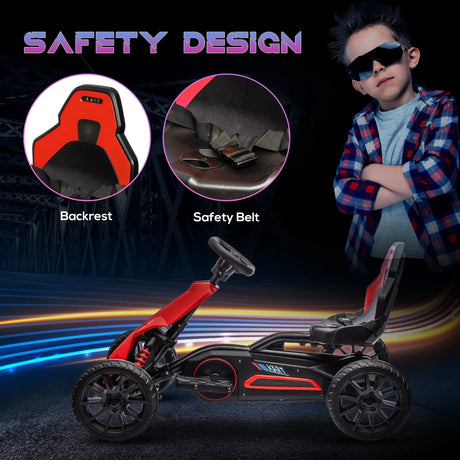 Kids 12V Electric Ride-On Go Kart With Safety Features - Omega Lifestyles