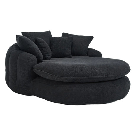 Oversized Chenille Memory Foam Bean Bag Sofa With Pillows - Omega Lifestyles