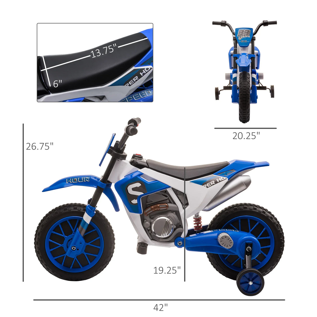 12V Battery-Powered Kids Electric Ride-On Motorcycle Toy - Omega Lifestyles