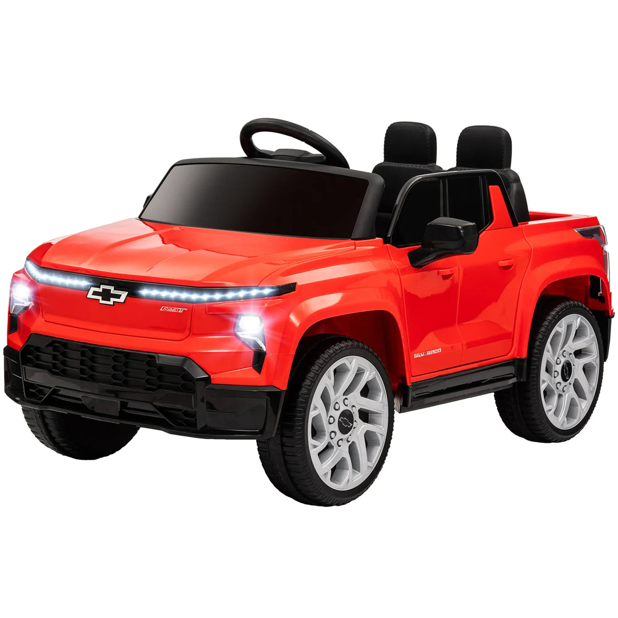 12V Licensed Chevrolet Silverado Kids Electric Ride-On Car - Omega Lifestyles