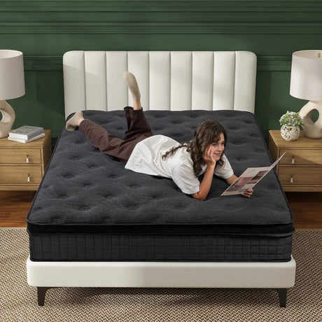 Medium 10-Inch Cooling Gel Hybrid Full Mattress - Omega Lifestyles