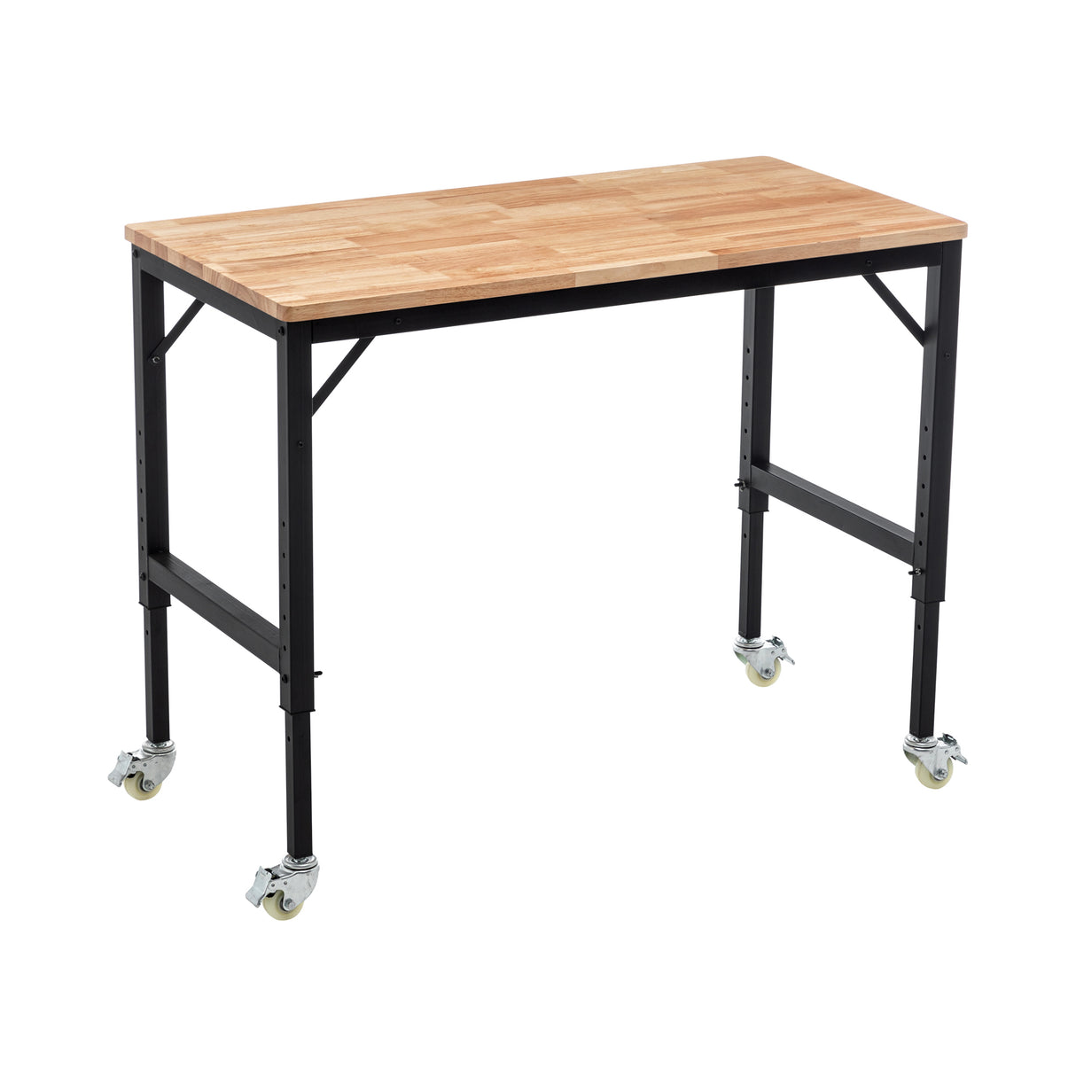 Heavy-Duty Adjustable Height Workbench With Wheels
