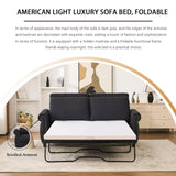 Modern Linen Convertible Sleeper Sofa Bed With Memory Mattress - Omega Lifestyles