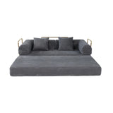 Foldable 3-Seat Soft Memory Foam Sofa Bed With Pillows - Omega Lifestyles