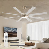 72-Inch Remote Control Modern Dimmable LED Ceiling Fan