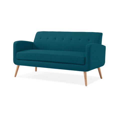 Mid-Century Modern Blue Green 3-Seat Sofa - Omega Lifestyles