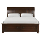 Full Cherry Wood Storage Drawer Bed Frame - Omega Lifestyles