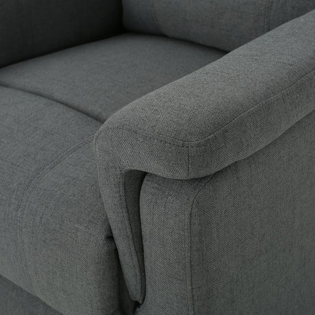 Charcoal Fabric Glider Recliner With Swivel And Manual Recline - Omega Lifestyles