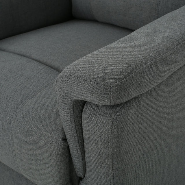 Charcoal Fabric Glider Recliner With Swivel And Manual Recline - Omega Lifestyles
