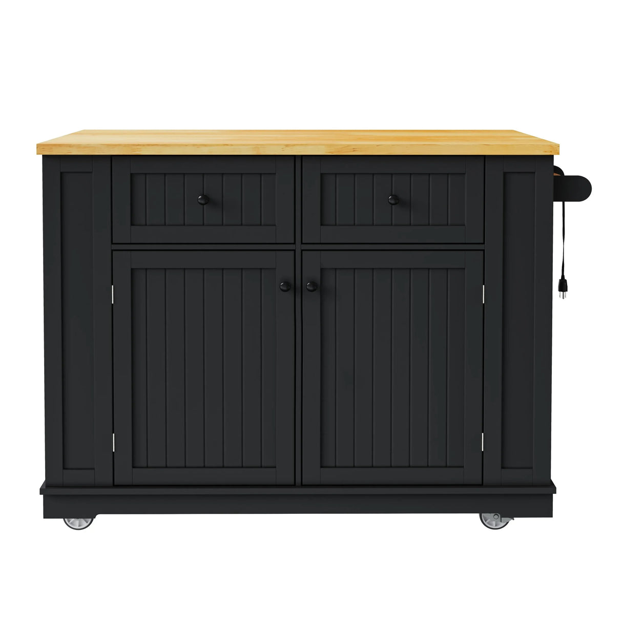 48-Inch Classic Kitchen Island Cart With Bar Stools - Omega Lifestyles