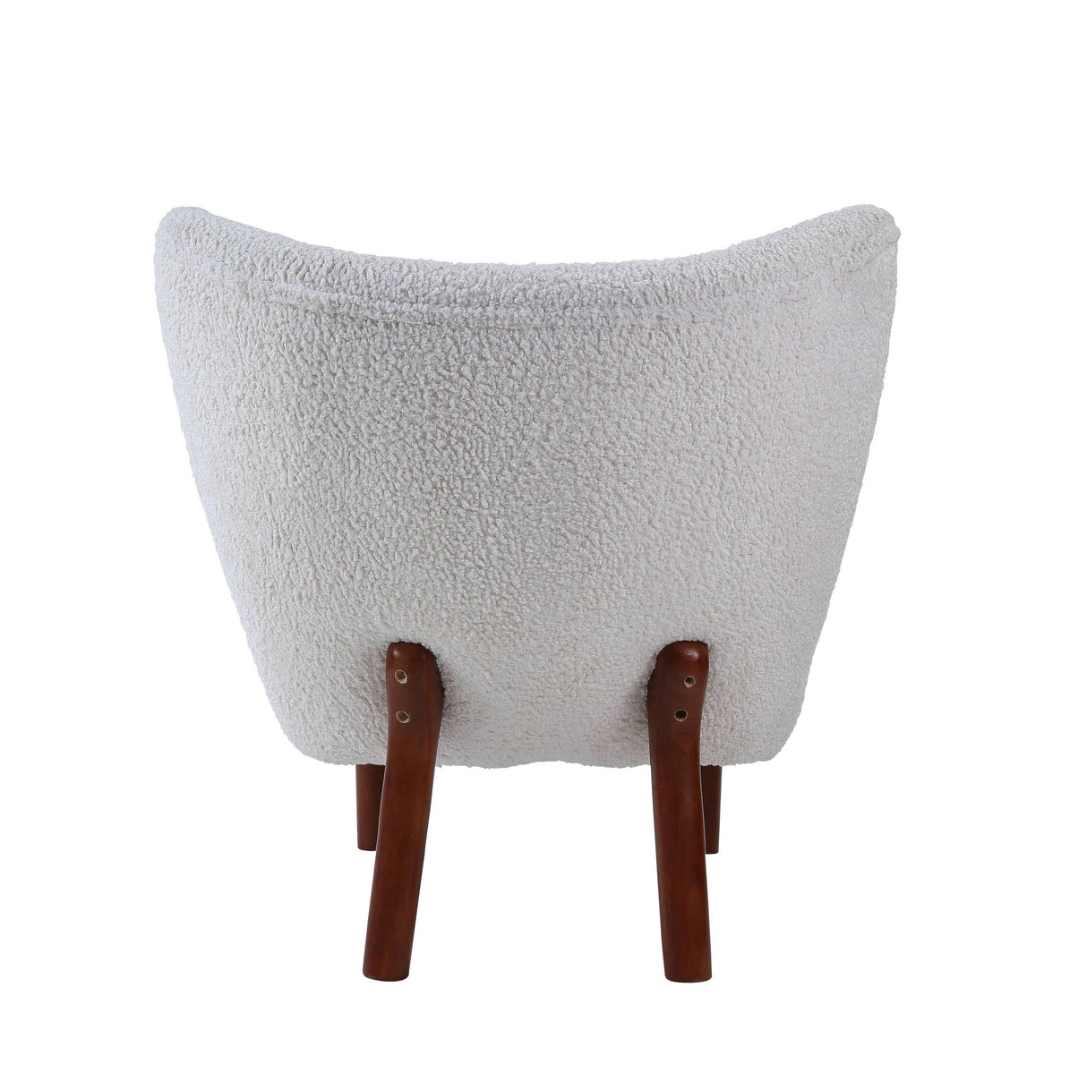 White Teddy Sherpa Wingback Accent Chair - Omega Lifestyles
