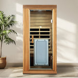 Far Infrared Red Cedar One Person Indoor Sauna Room - Omega Lifestyles