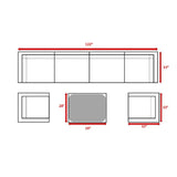 6-Piece Grey Mix Wicker Sectional Patio Seating Set - Omega Lifestyles