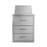 Stainless Steel Outdoor Kitchen Triple Drawer Cabinet - Omega Lifestyles