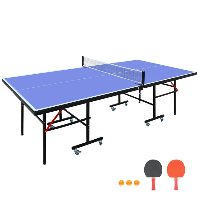 Competition Grade Foldable Indoor Table Tennis Ping Pong Table Set - Omega Lifestyles