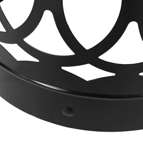 Modern Black Powder-Coated Iron Outdoor End Table - Omega Lifestyles