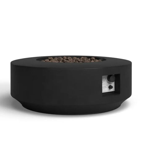 Modern Round Concrete Outdoor Fire Pit Table - Omega Lifestyles