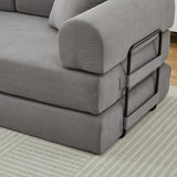 Corduroy Folding Sofa Bed With Foam Spring Mattress - Omega Lifestyles