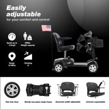 Compact Outdoor Mobility Scooter With LED Lights And Suspension - Omega Lifestyles