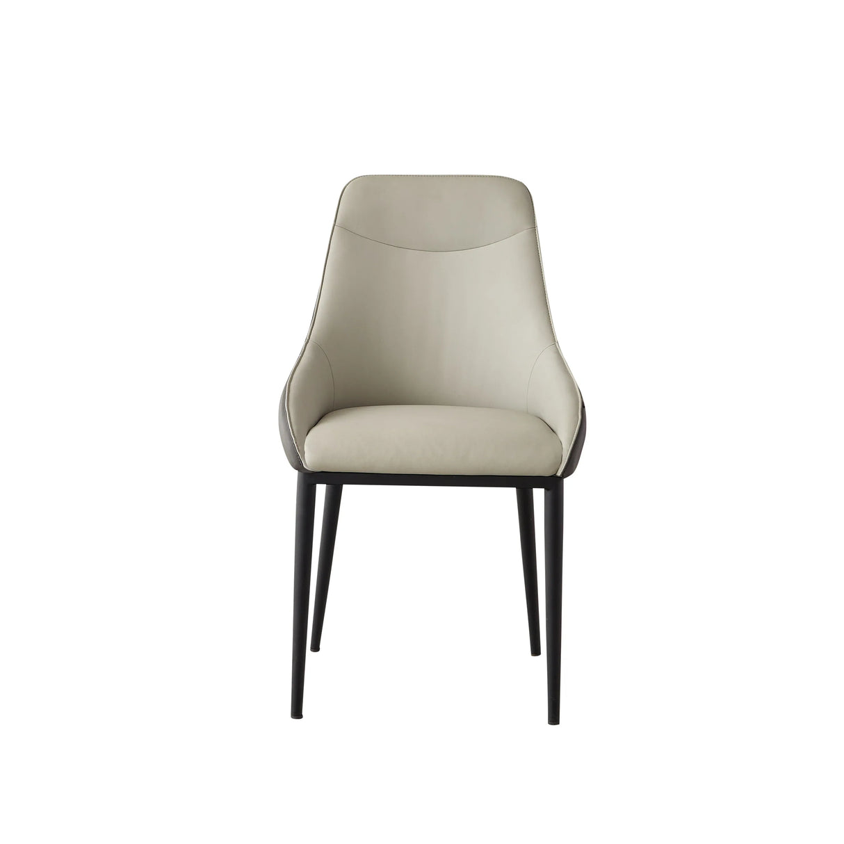 Modern PU Leather Dining Chair Set With Metal Legs Pair - Omega Lifestyles