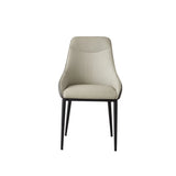 Modern PU Leather Dining Chair Set With Metal Legs Pair - Omega Lifestyles