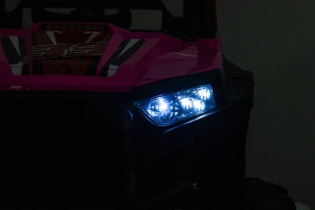 Four-Wheel Drive Pink Leather Seat Ride-On Car - Omega Lifestyles