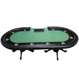 Premium 96-Inch Oval Poker Table With Cup Holders - Omega Lifestyles