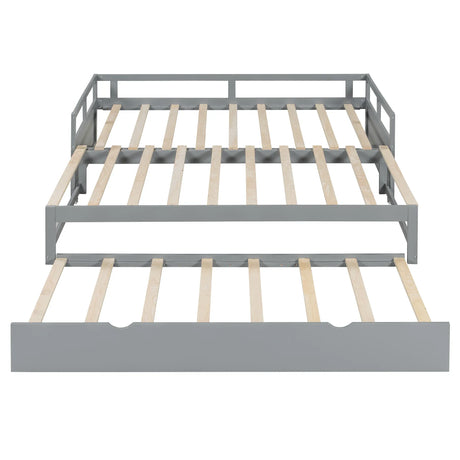 Twin Extending Solid Wood Daybed With Pull-Out Trundle - Omega Lifestyles