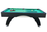7-Inch Foldable Black Green Pool Table With Accessories - Omega Lifestyles