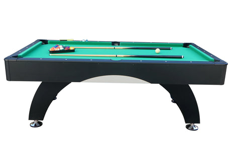 7-Inch Foldable Black Green Pool Table With Accessories - Omega Lifestyles