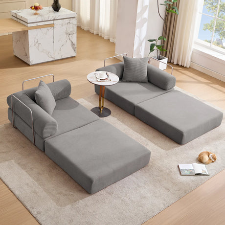 Modular Corduroy Folding Convertible Sofa Bed - Omega Lifestyles